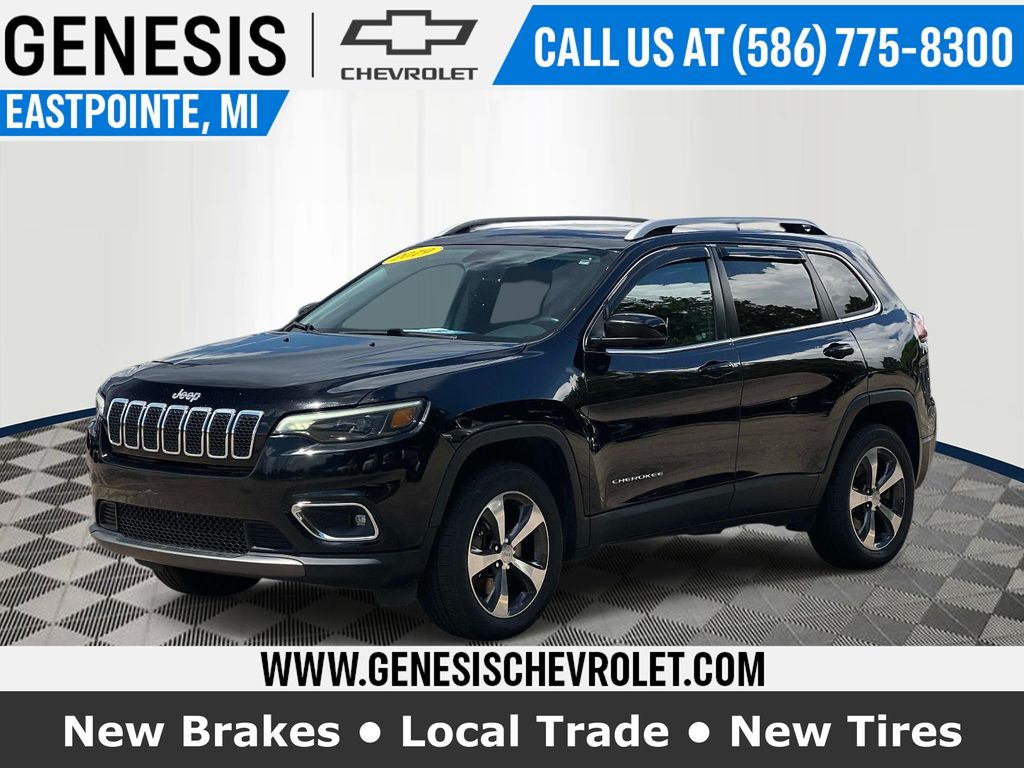 Diamond Black Crystal Pearlcoat 2019 Jeep Cherokee SUV / Crossover Four-Wheel Drive 9-Speed Automatic