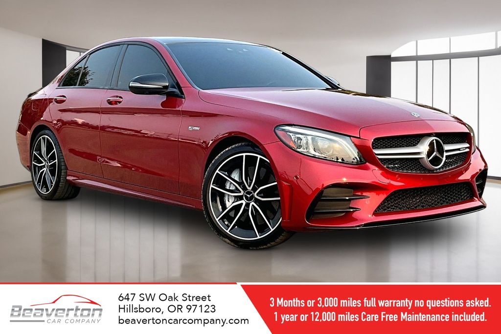 Red 2019 Mercedes-Benz C-Class Sedan All-Wheel Drive 9-Speed Automatic