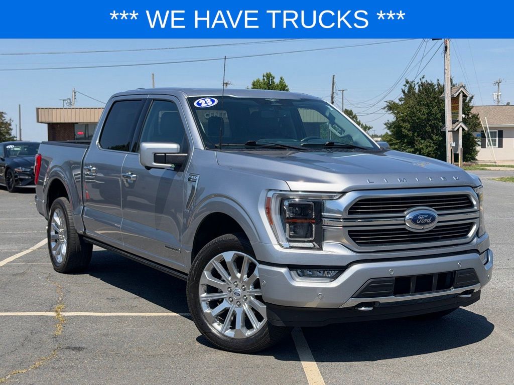 Silver Metallic 2023 Ford F-150 Limited SuperCrew 4WD Pickup Truck Four-Wheel Drive Automatic
