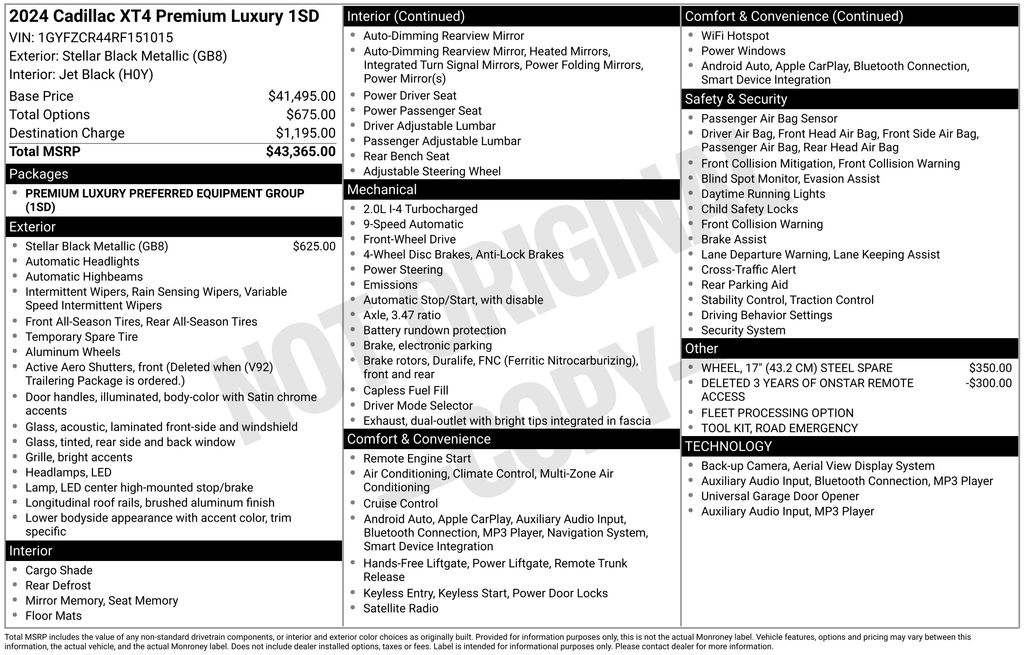 Used Car 2024 Cadillac Xt4  Premium Luxury For Sale Under $30,000 In Austin, Texas