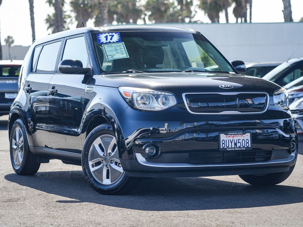 Shadow Black 2017 Kia Soul EV + FWD Wagon Front-Wheel Drive 1-Speed Automatic