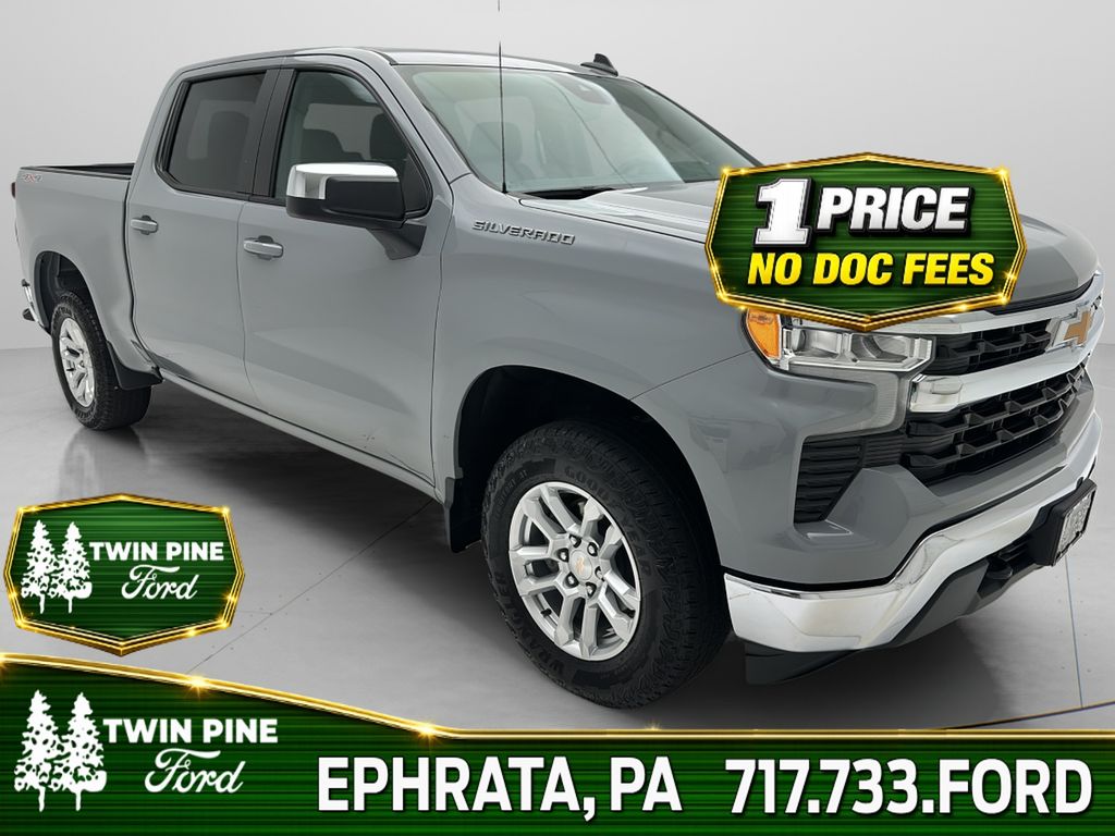 Slate Gray Metallic 2024 Chevrolet Silverado 1500 Pickup Truck Four-Wheel Drive 8-Speed Automatic