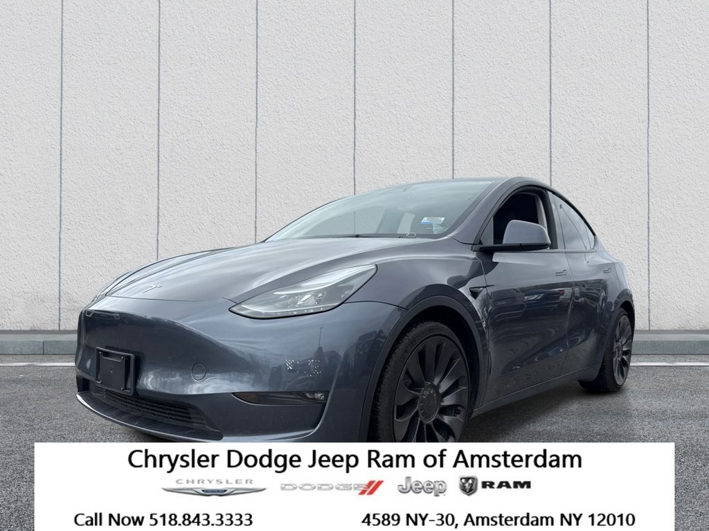 Gray 2023 Tesla Model Y Performance AWD SUV / Crossover All-Wheel Drive 1-Speed Automatic