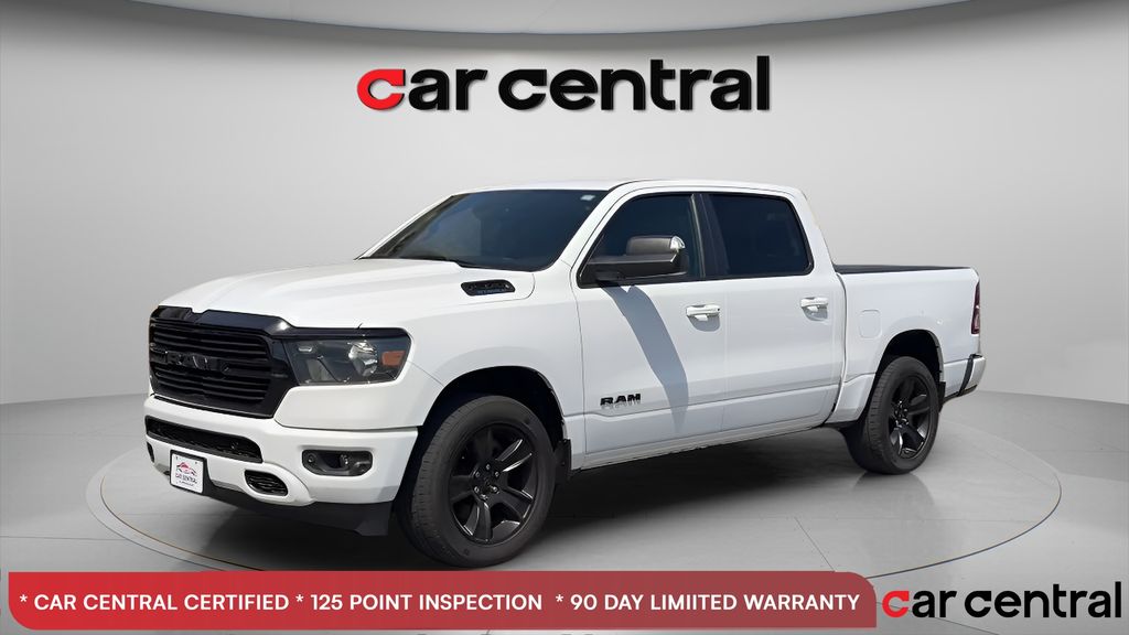 Bright White Clearcoat 2021 RAM 1500 Big Horn Crew Cab 4WD Pickup Truck Four-Wheel Drive 8-Speed Automatic