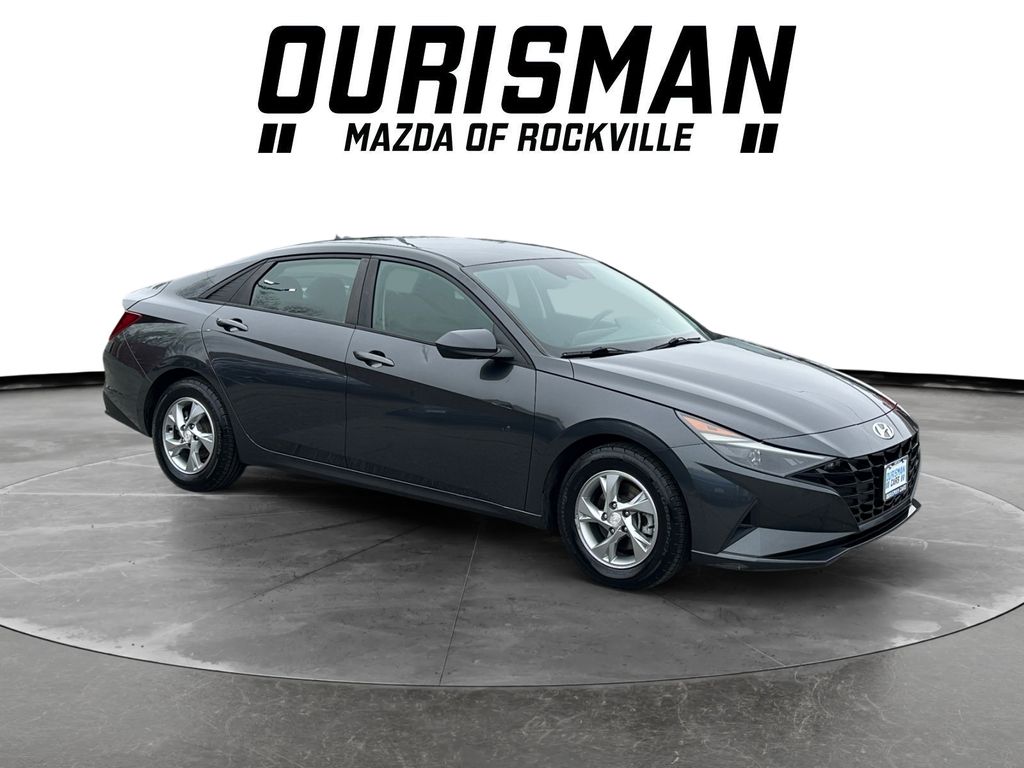 Portofino Gray 2021 Hyundai Elantra SE FWD Sedan Front-Wheel Drive Continuously Variable Transmission