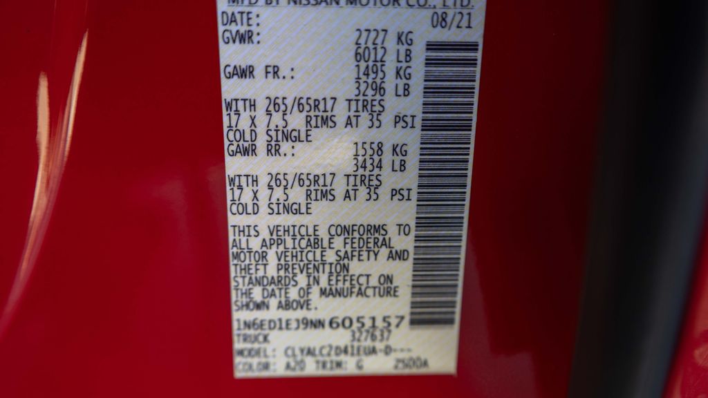 Used 2022 Nissan Frontier SV 4D Crew Cab