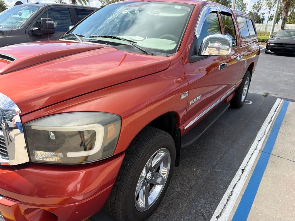 Sunburst Orange Pearlcoat 2008 Dodge RAM 1500 Pickup Truck Four-Wheel Drive 5-Speed Automatic