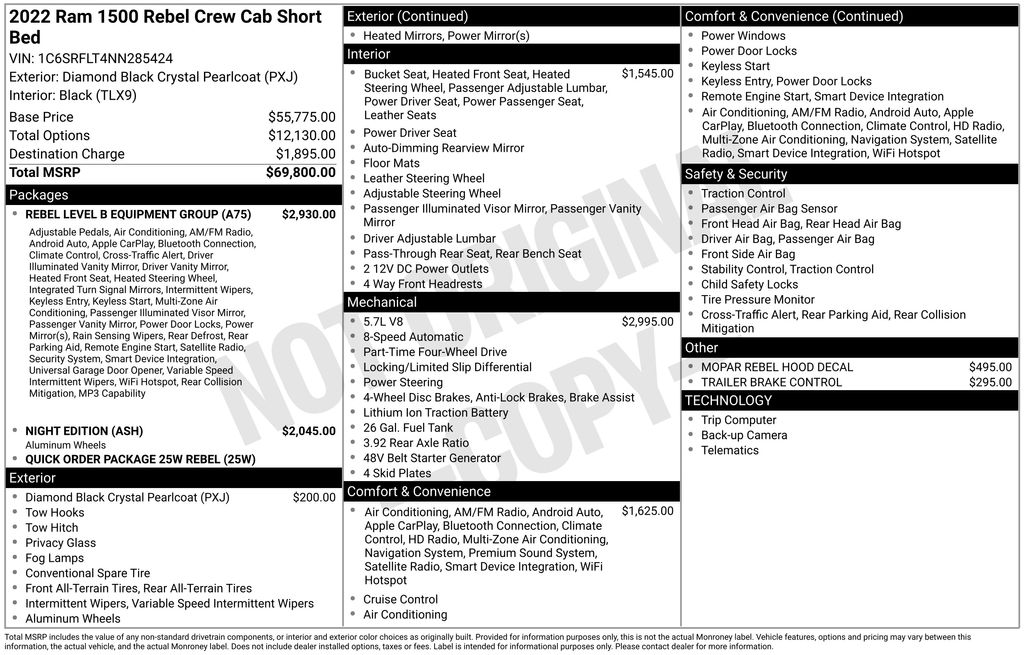 2022 Ram 1500 Rebel Black at Carlisle Cadillac Buick GMC