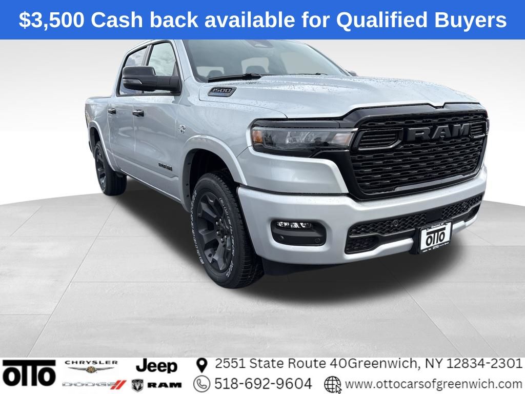 Silver Zynith 2026 RAM 1500 Big Horn Crew Cab 4WD Pickup Truck Four-Wheel Drive 8-Speed Automatic