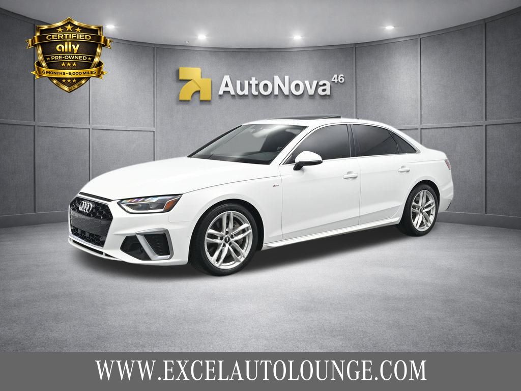 White 2022 Audi A4 Sedan All-Wheel Drive 7-Speed Dual Clutch