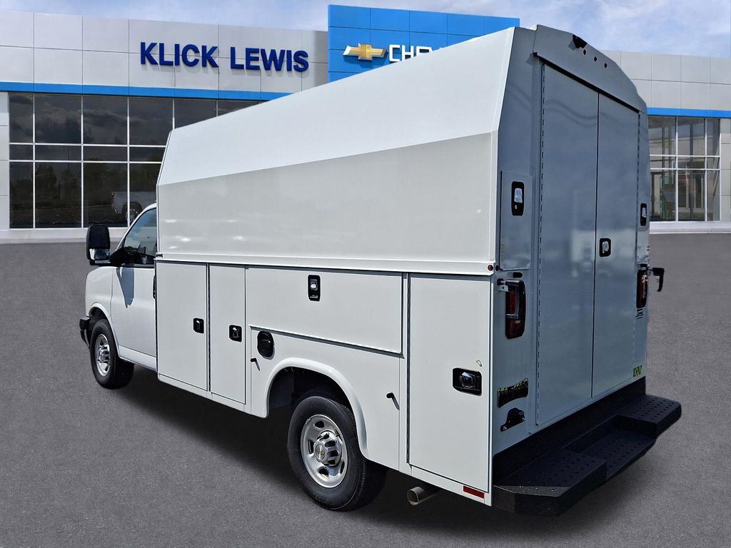 2026 Chevrolet Express 3500 Work Van White at Klick Lewis Buick Chevrolet