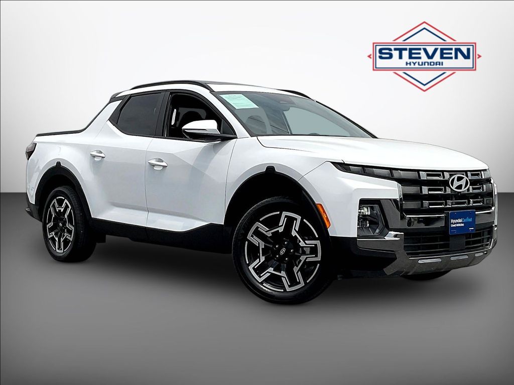 Atlas White 2025 Hyundai Santa Cruz Pickup Truck All-Wheel Drive Automatic