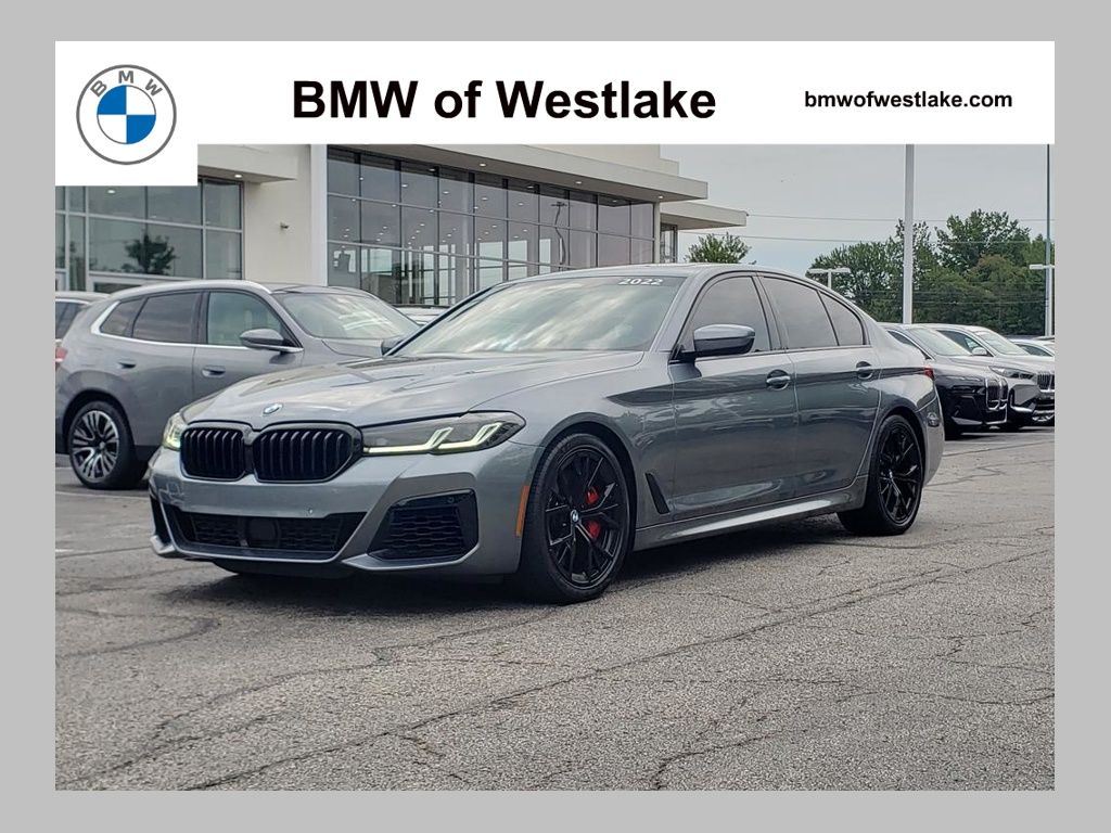 Bluestone Metallic 2022 BMW 5 Series Sedan All-Wheel Drive 8-Speed Automatic