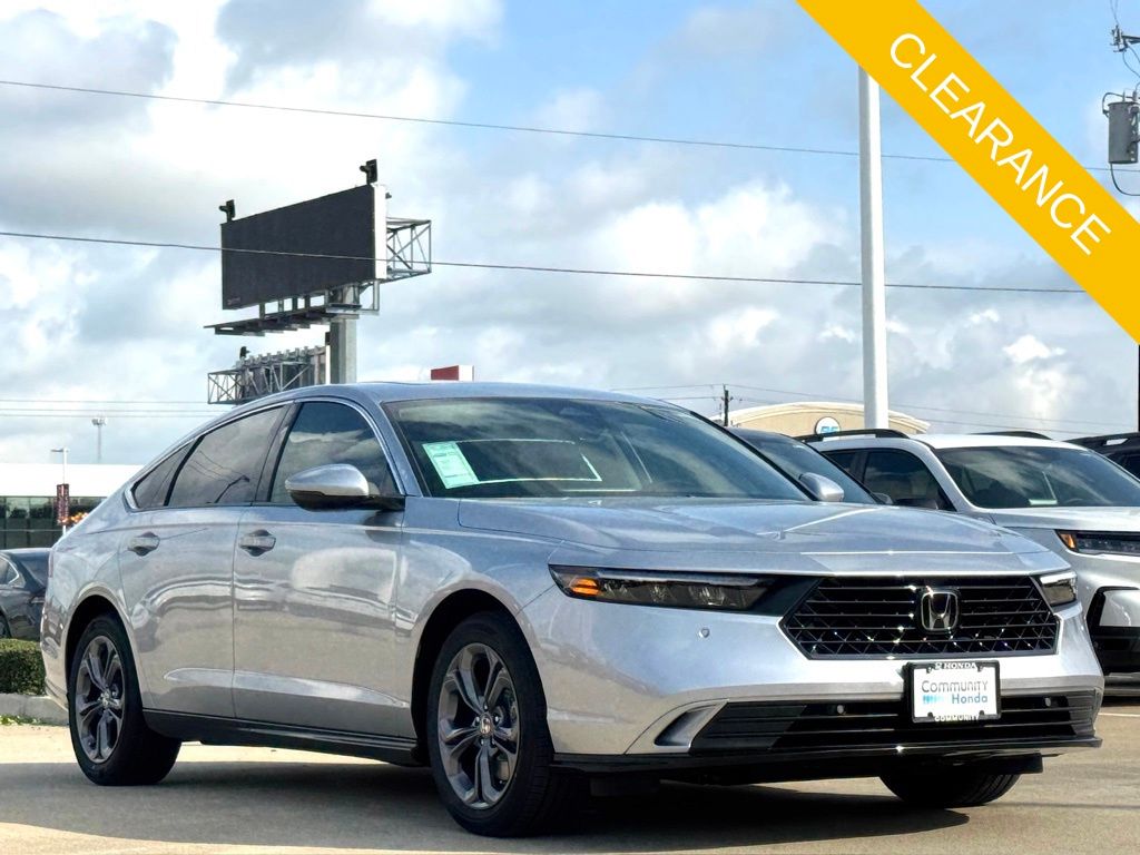 2025 Honda Accord Hybrid EX-L Silver at Classic Honda Galveston
