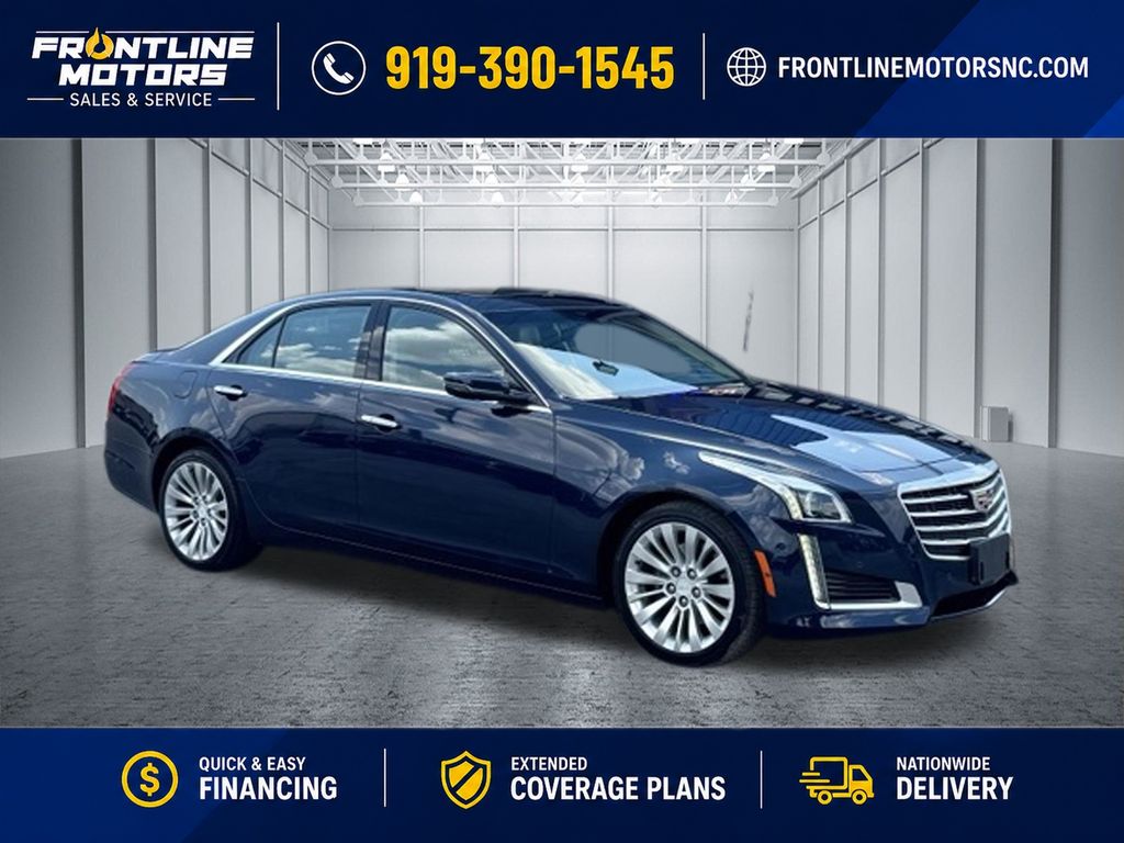 Dark Adriatic Blue Metallic 2018 Cadillac CTS Sedan All-Wheel Drive 8-Speed Automatic