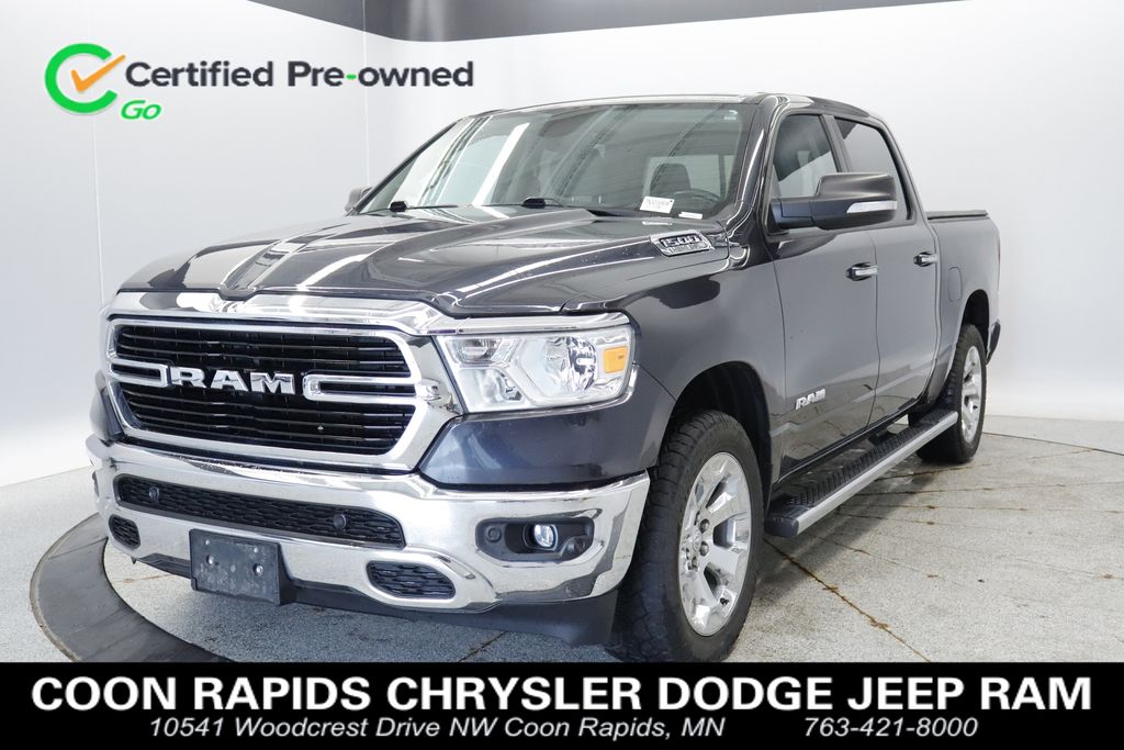 Gray (Maximum Steel Metallic Clearcoat) 2020 RAM 1500 Pickup Truck Four-Wheel Drive 8-Speed Automatic