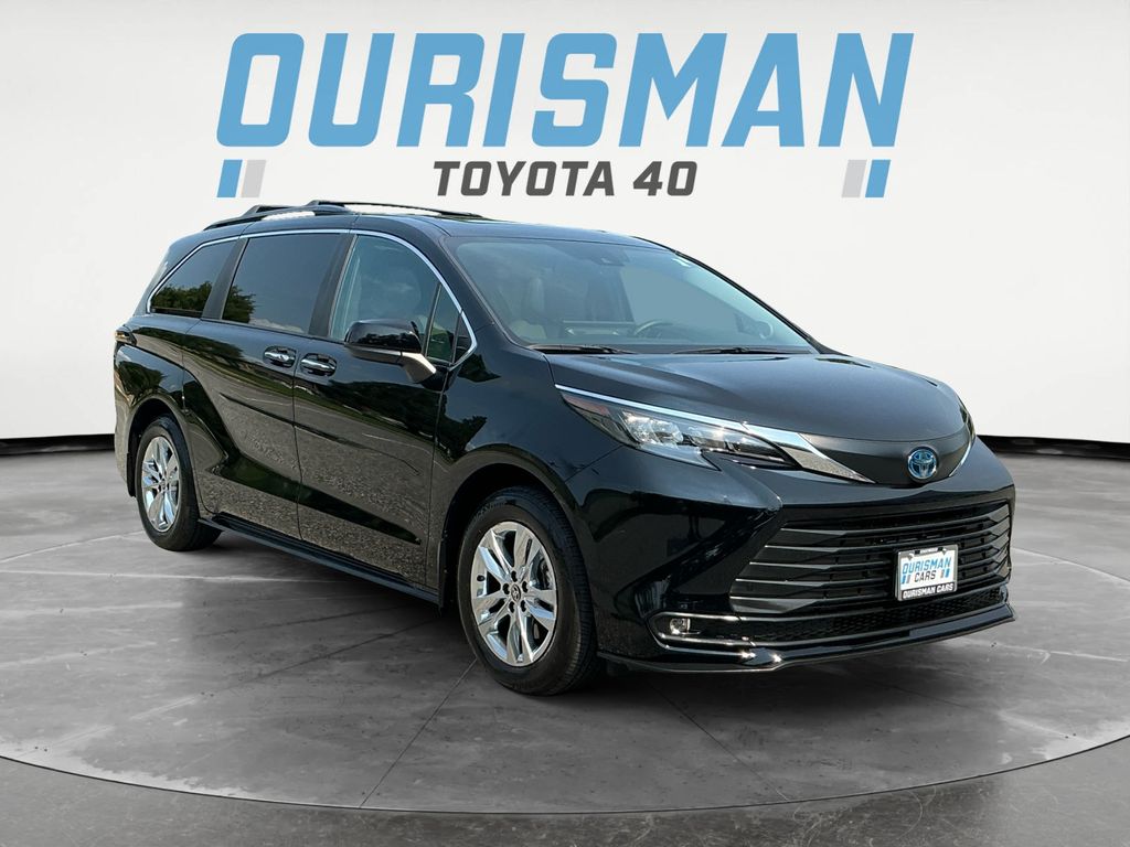 Midnight Black Metallic 2025 Toyota Sienna Minivan All-Wheel Drive Continuously Variable Transmission