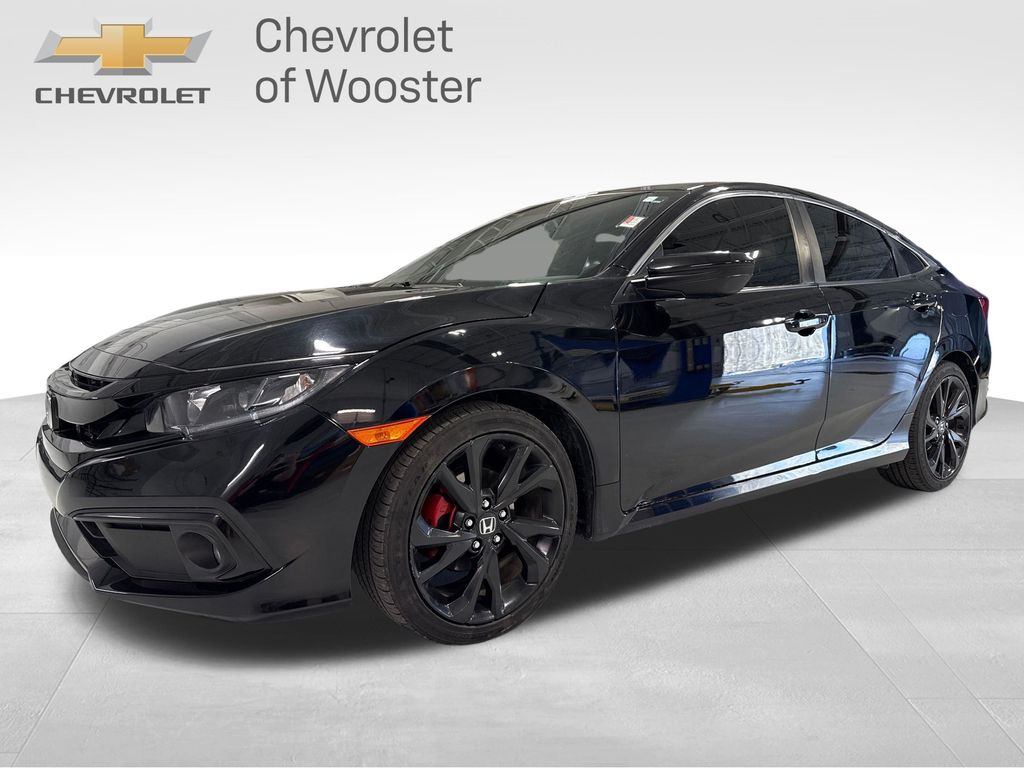 Black 2020 Honda Civic Sport Sedan FWD Sedan Front-Wheel Drive Continuously Variable Transmission