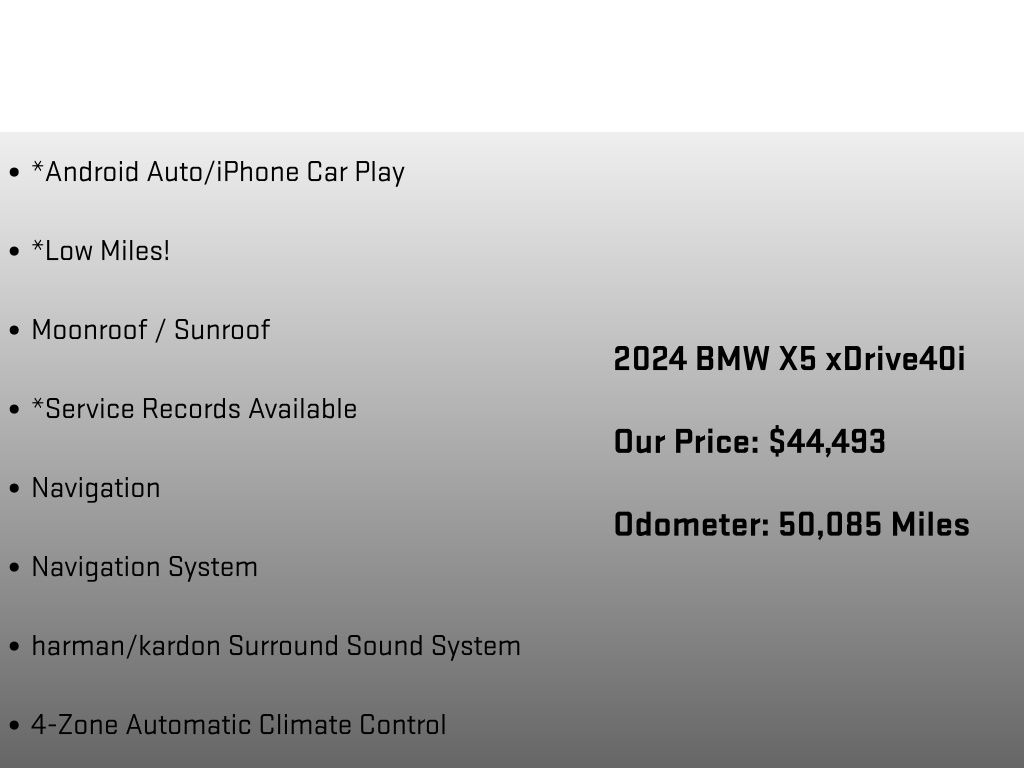 2024 BMW X5 xDrive40i White at Subaru and VW of Moon Township