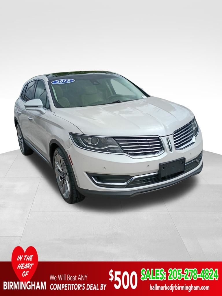 White Platinum Clearcoat Metallic 2018 Lincoln MKX SUV / Crossover All-Wheel Drive 6-Speed Automatic