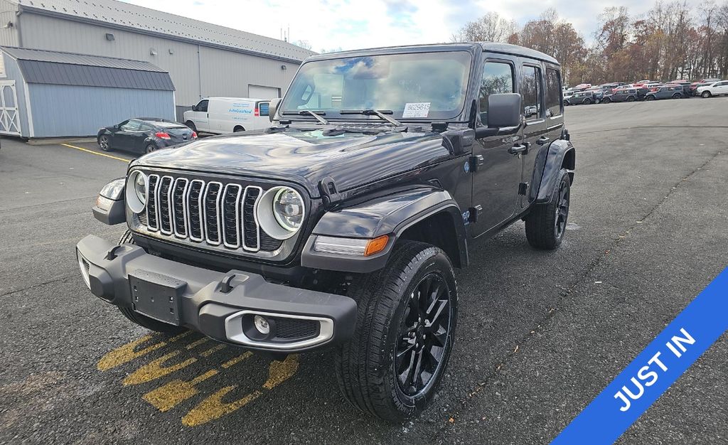 Black Clearcoat 2025 Jeep Wrangler 4xe Sahara 4WD SUV / Crossover Four-Wheel Drive 8-Speed Automatic