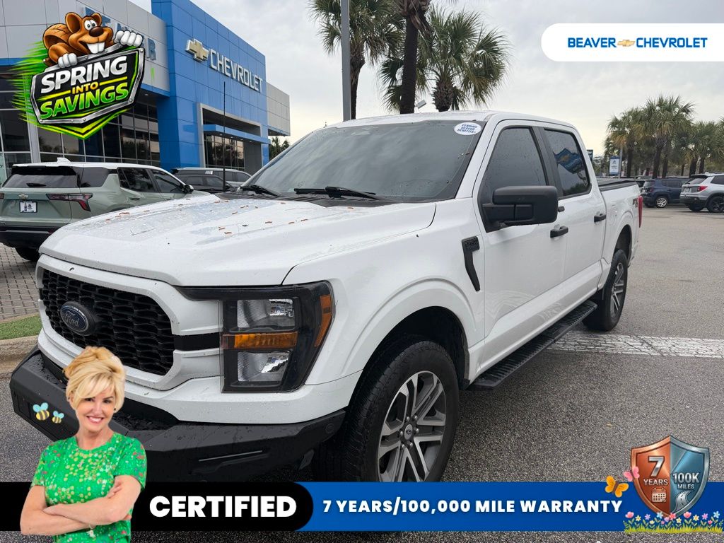 Oxford White 2023 Ford F-150 XL SuperCrew 4WD Pickup Truck Four-Wheel Drive Automatic