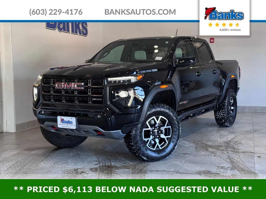 Onyx Black 2023 GMC Canyon AT4X Crew Cab 4WD Pickup Truck Four-Wheel Drive 8-Speed Automatic