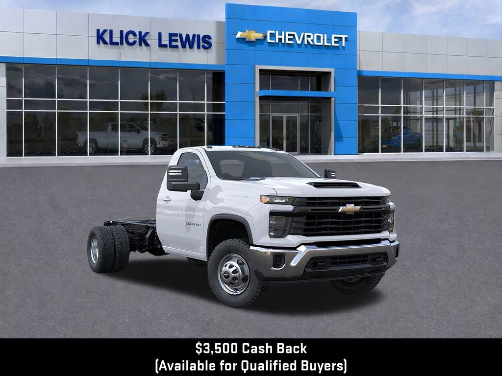 2025 Chevrolet Silverado 3500HD Work Truck White at Klick Lewis Buick Chevrolet