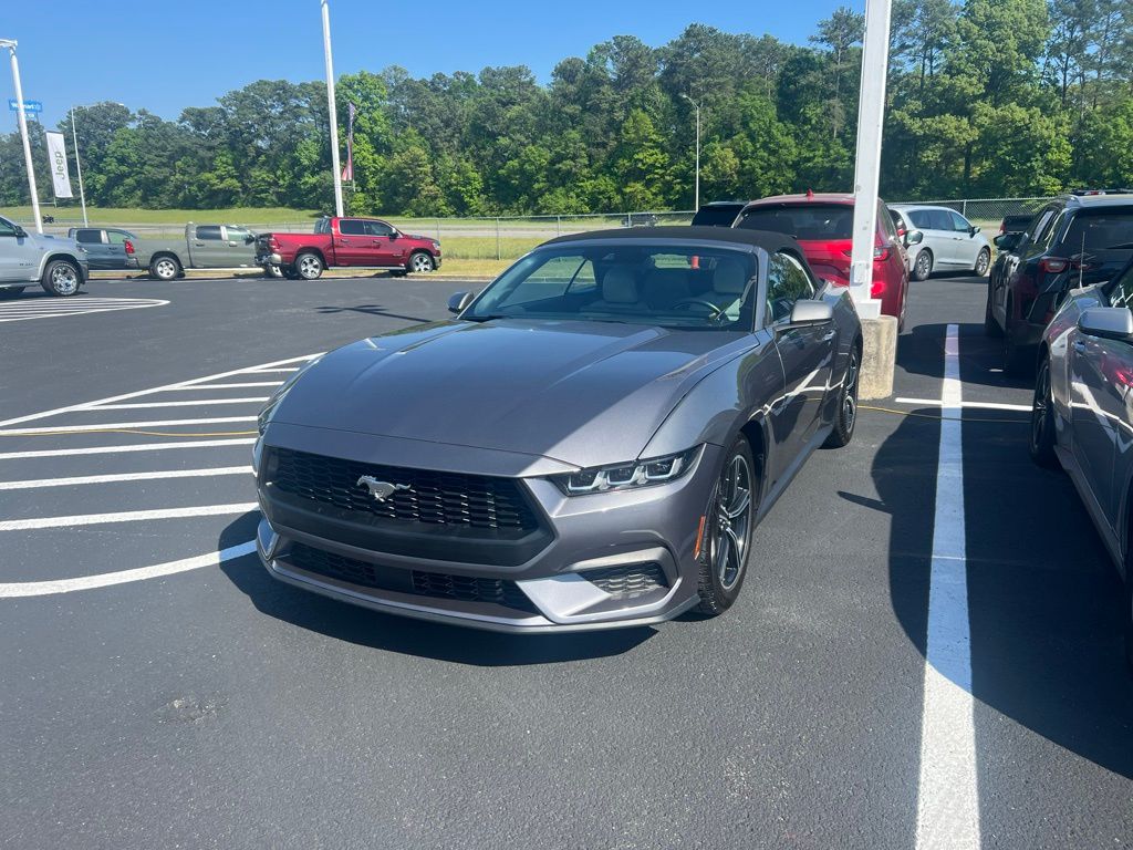 Gray Metallic 2024 Ford Mustang EcoBoost Premium Convertible RWD Convertible Rear-Wheel Drive Automatic