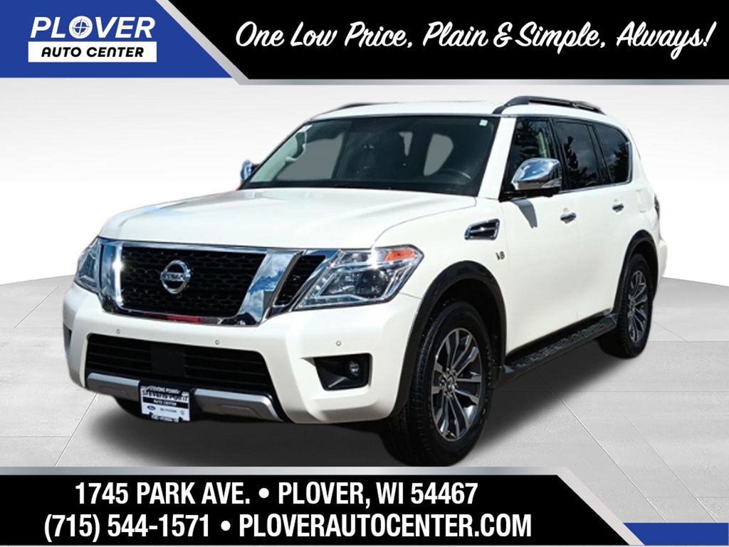 Pearl White 2018 Nissan Armada SUV / Crossover Four-Wheel Drive 7-Speed Automatic
