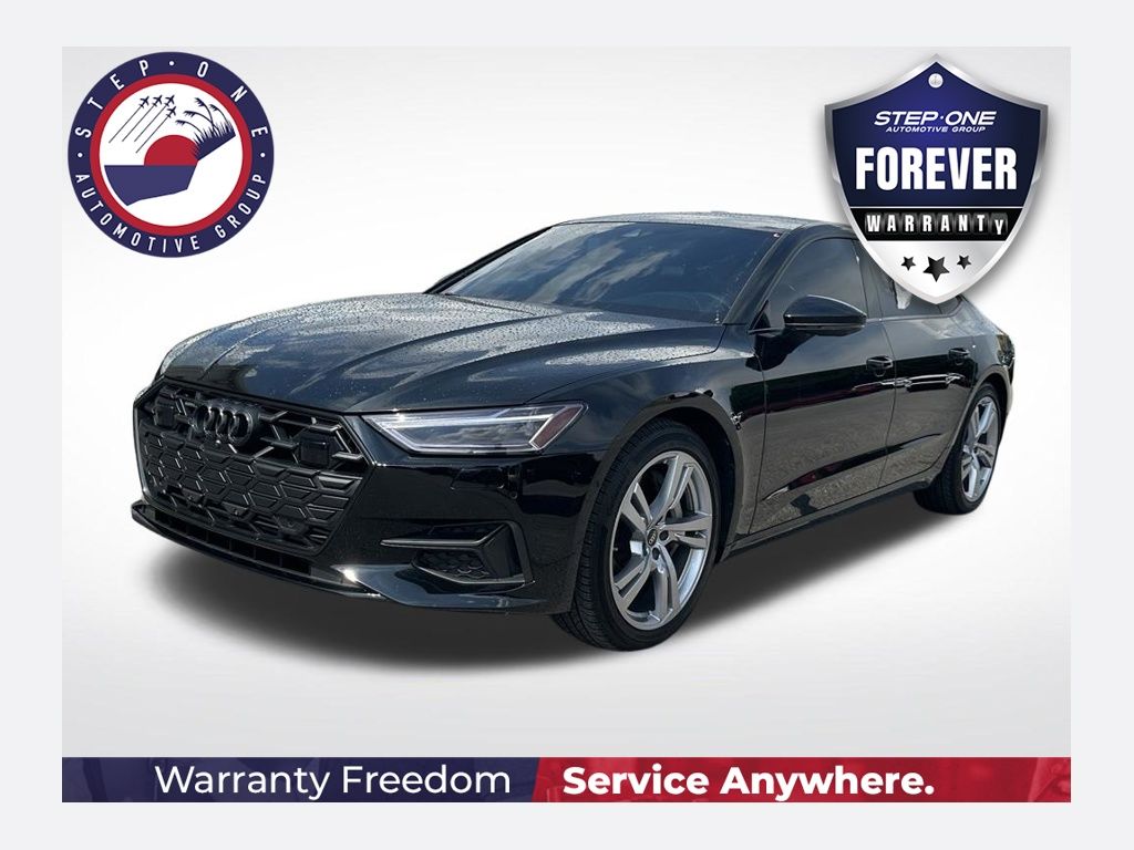 Brilliant Black 2025 Audi A7 Sedan All-Wheel Drive 7-Speed Automatic