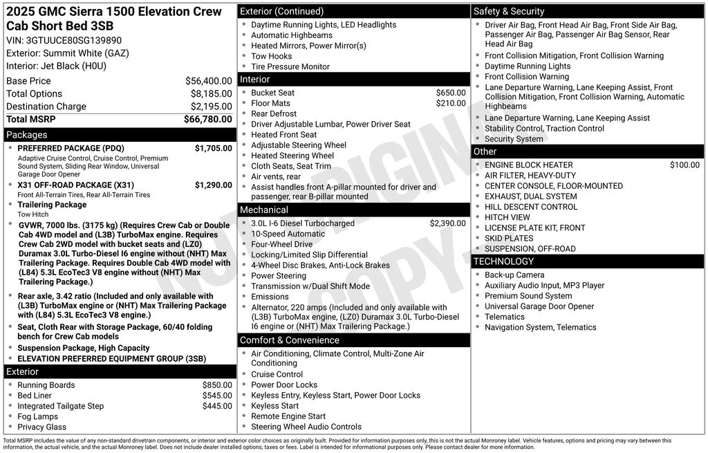 2025 GMC Sierra 1500 Elevation