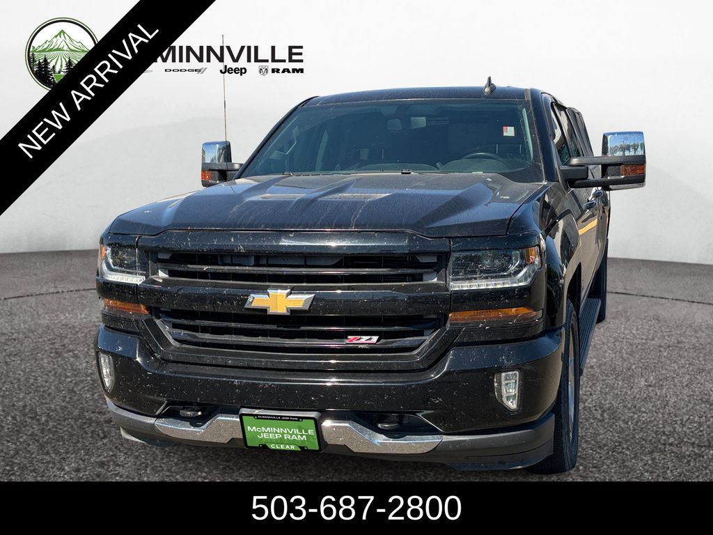 Black 2017 Chevrolet Silverado 1500 Pickup Truck Four-Wheel Drive 6-Speed Automatic Overdrive