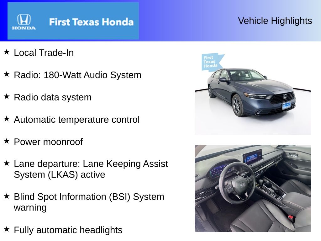 Used Car 2025 Honda Accord Hybrid  Ex-l For Sale Under $35,000 In Austin, Texas