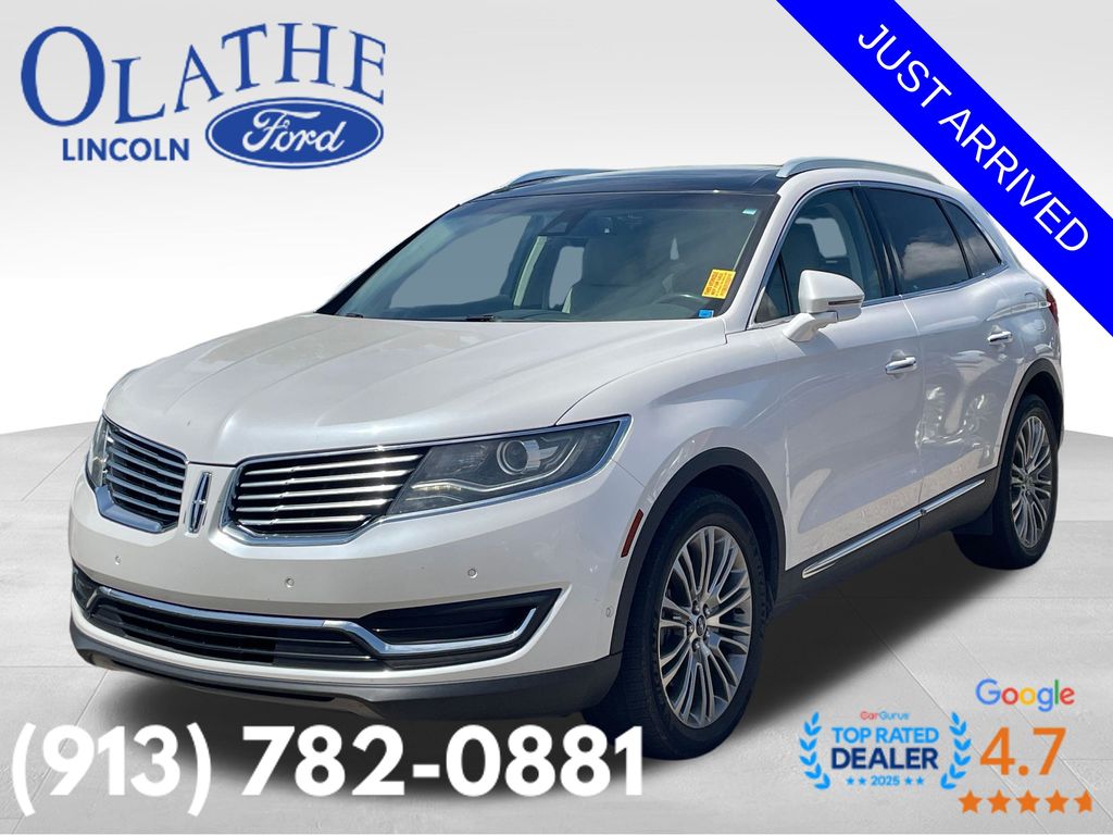 White Platinum Clearcoat Metallic 2016 Lincoln MKX SUV / Crossover All-Wheel Drive 6-Speed Automatic