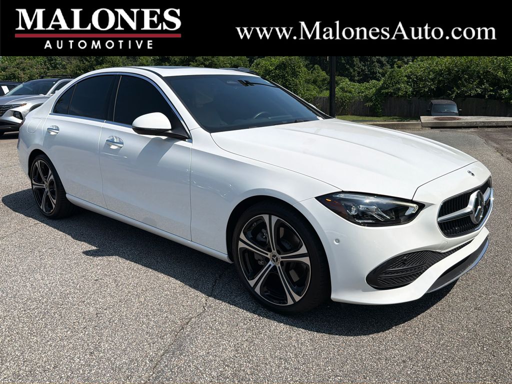 Polar White 2024 Mercedes-Benz C-Class Sedan Rear-Wheel Drive 9-Speed Automatic