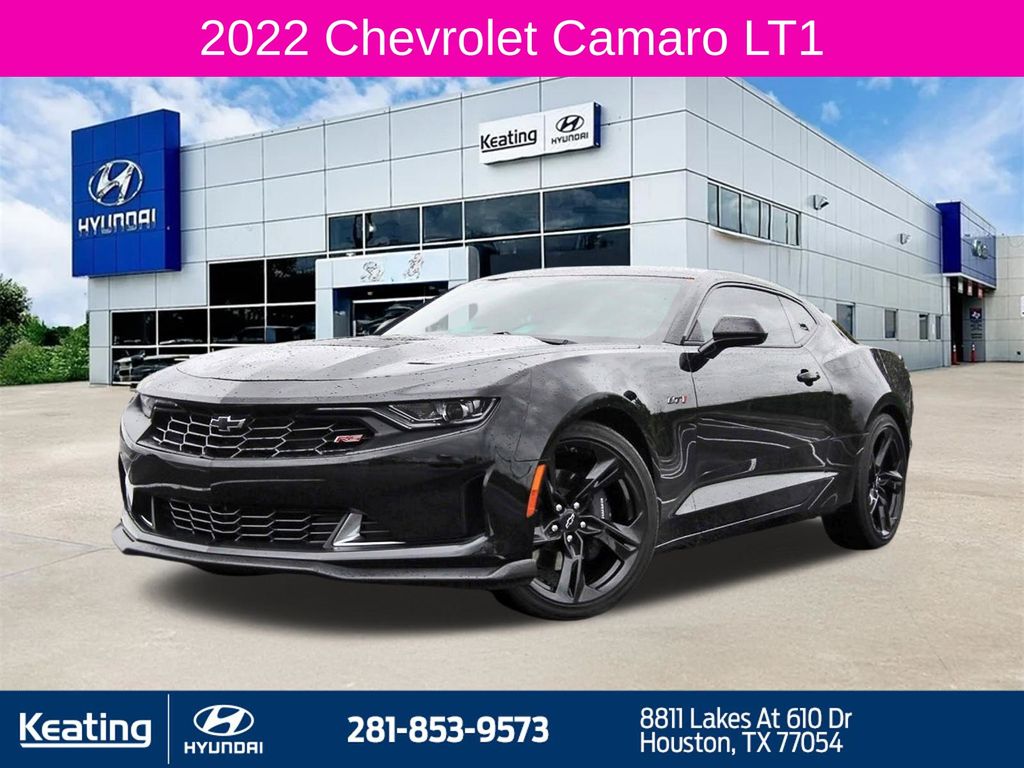 Black 2022 Chevrolet Camaro LT1 Coupe RWD Coupe Rear-Wheel Drive Automatic