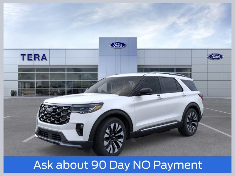 Star White Metallic Tri-Coat 2026 Ford Explorer SUV / Crossover All-Wheel Drive Automatic