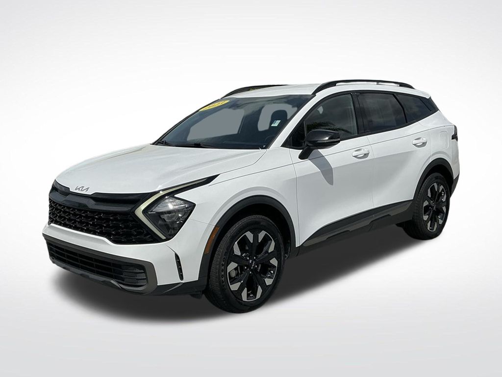 Glacier White Pearl/Ebony Black Roof 2023 Kia Sportage SUV / Crossover All-Wheel Drive 8-Speed Automatic