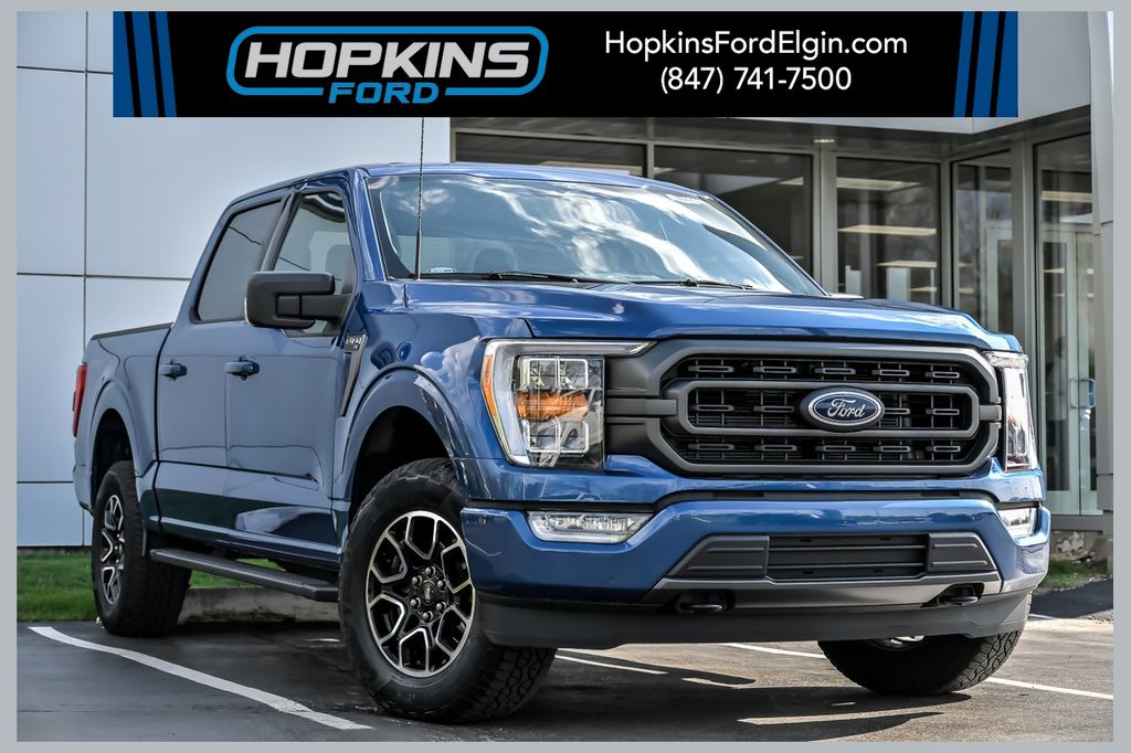 Blue Metallic 2023 Ford F-150 Pickup Truck Four-Wheel Drive Automatic