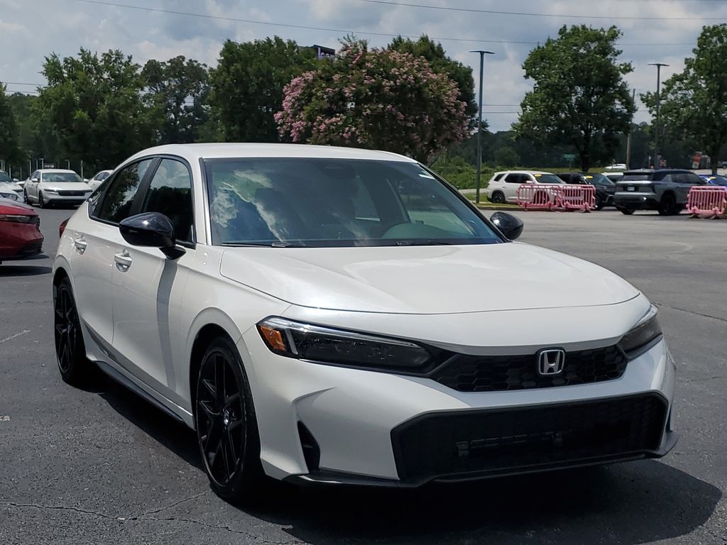 Platinum White Pearl 2026 Honda Civic Hatchback Hatchback Front-Wheel Drive Continuously Variable Transmission
