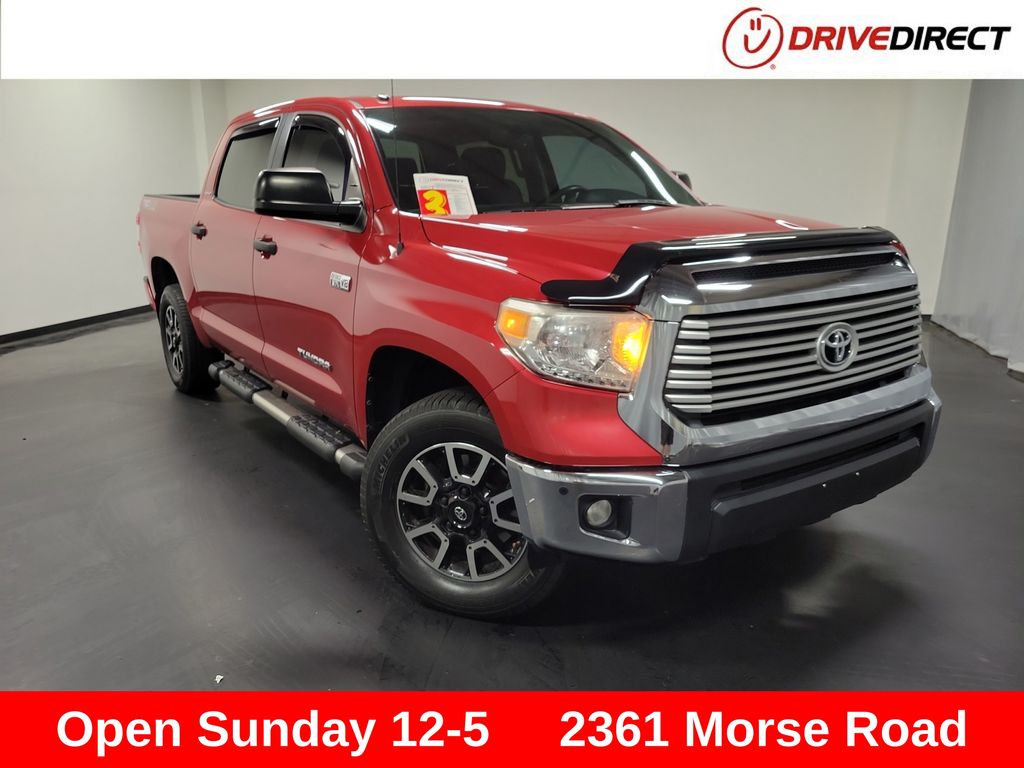 Barcelona Red Metallic 2017 Toyota Tundra Limited CrewMax 5.7L FFV 4WD Pickup Truck Four-Wheel Drive 6-Speed Automatic Overdrive