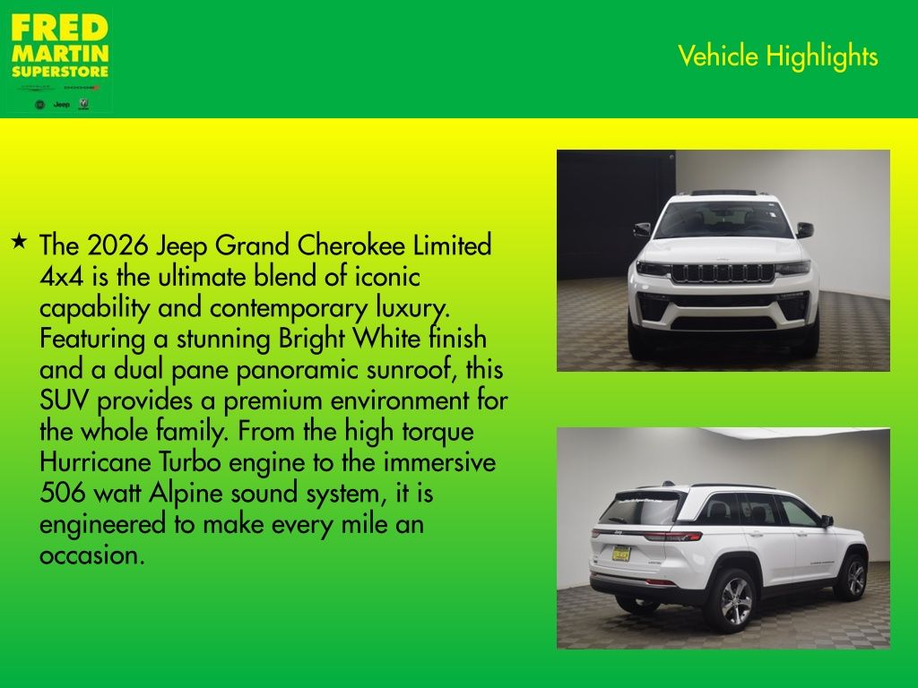 new 2026 Jeep Grand Cherokee car, priced at $45,429