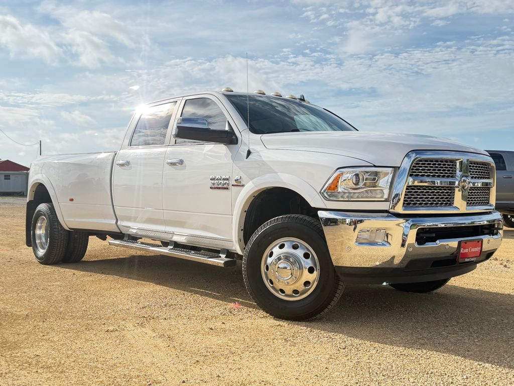 Bright White Clearcoat 2017 RAM 3500 Laramie Crew Cab LB DRW 4WD Pickup Truck Four-Wheel Drive 6-Speed Automatic