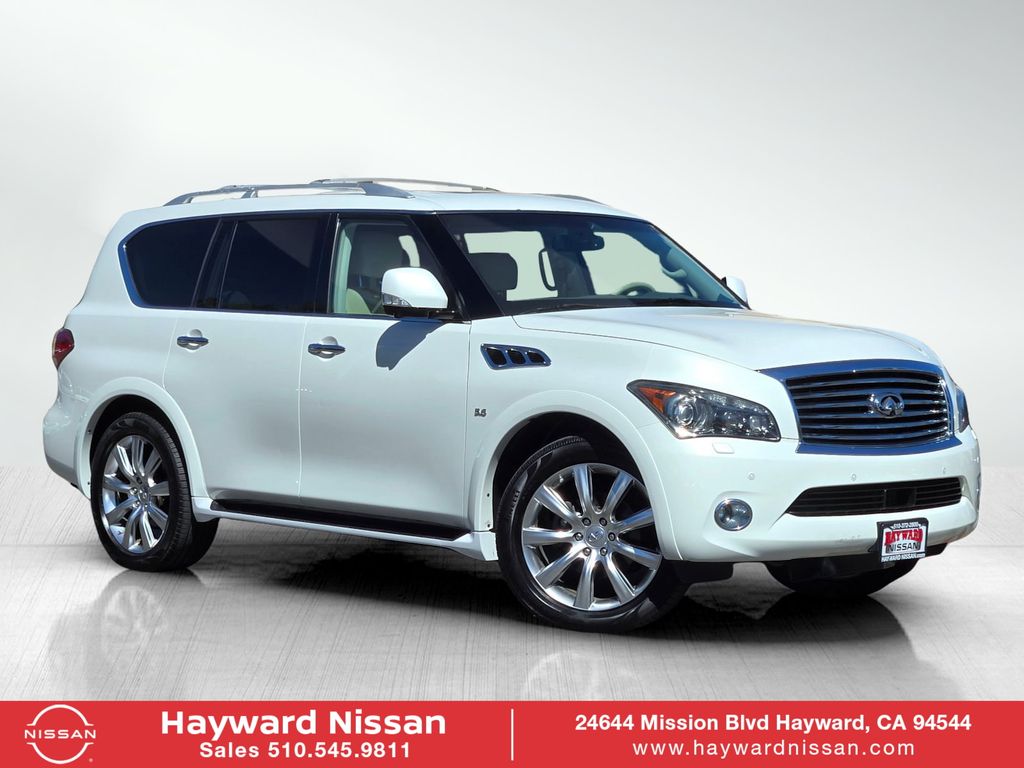 Moonlight White 2014 INFINITI QX80 AWD SUV / Crossover All-Wheel Drive 7-Speed Automatic