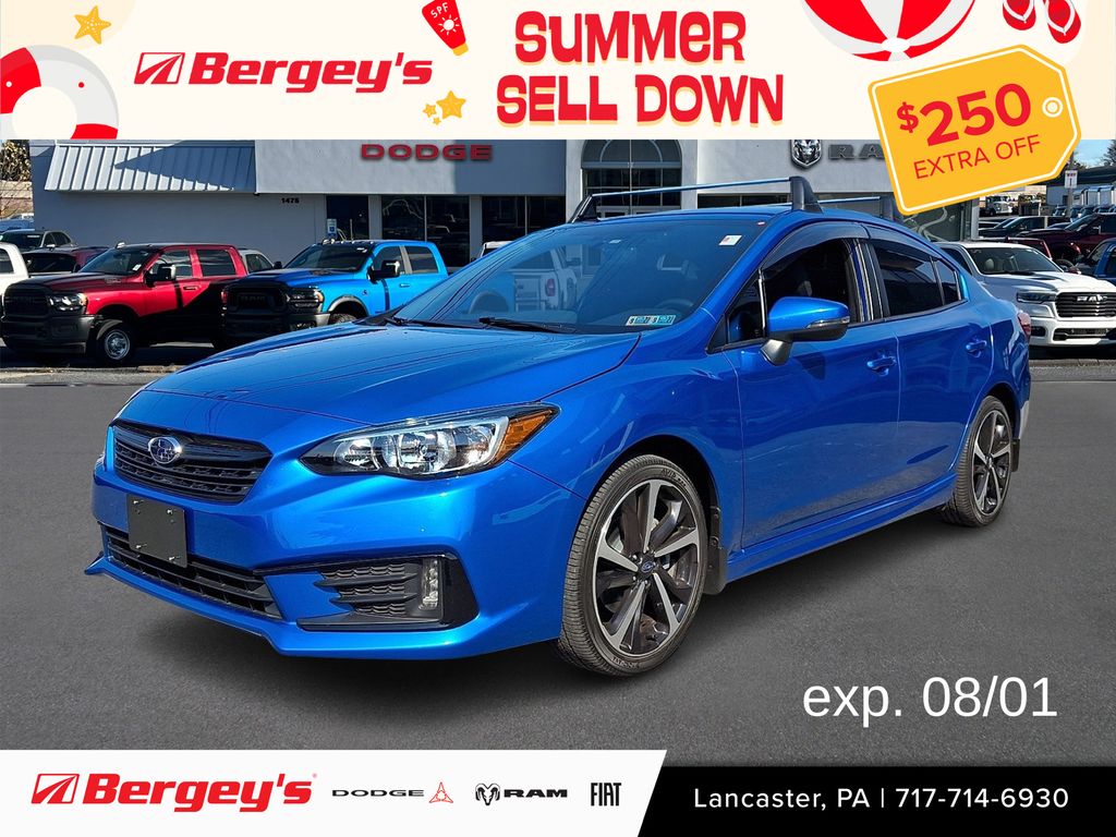 Ocean Blue Pearl 2021 Subaru Impreza Sedan All-Wheel Drive Continuously Variable Transmission