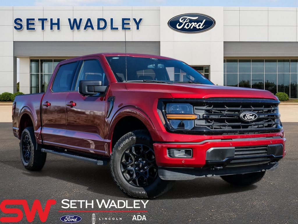 Rapid Red Metallic Tinted Clearcoat 2024 Ford F-150 XLT SuperCrew 4WD Pickup Truck Four-Wheel Drive Automatic