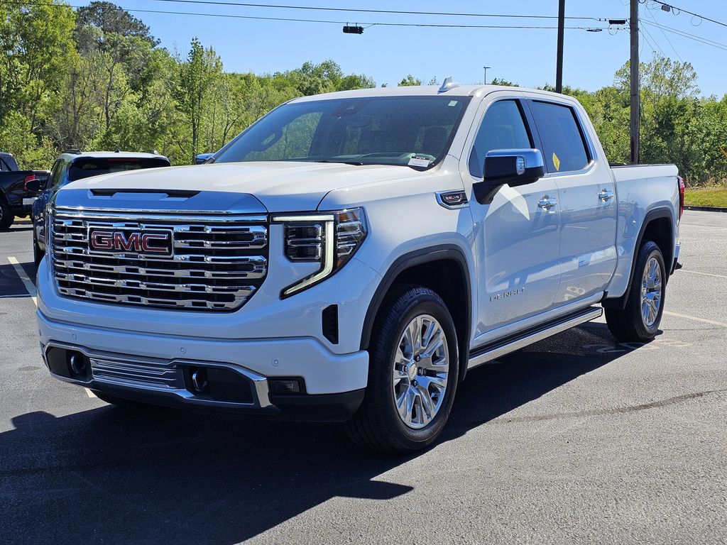 Summit White 2023 GMC Sierra 1500 Denali Crew Cab 4WD Pickup Truck Four-Wheel Drive Automatic