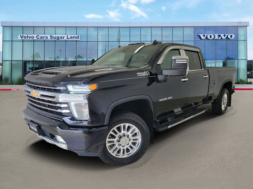 Black 2021 Chevrolet Silverado 3500HD High Country Crew Cab 4WD Pickup Truck Four-Wheel Drive Automatic