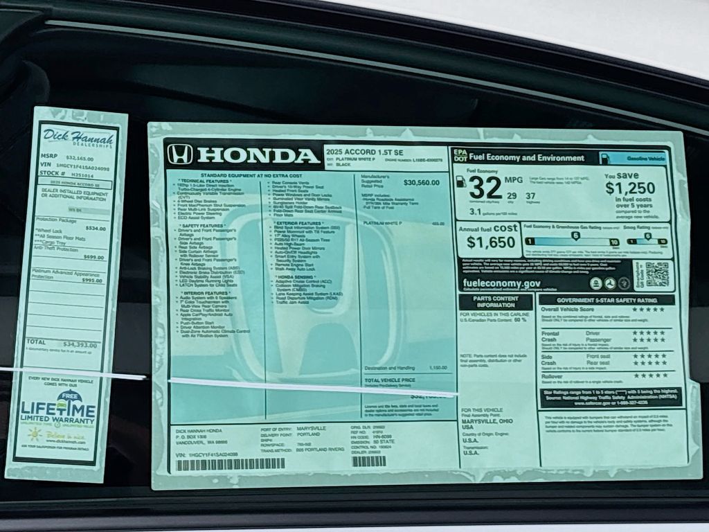 2025 Honda Accord SE
